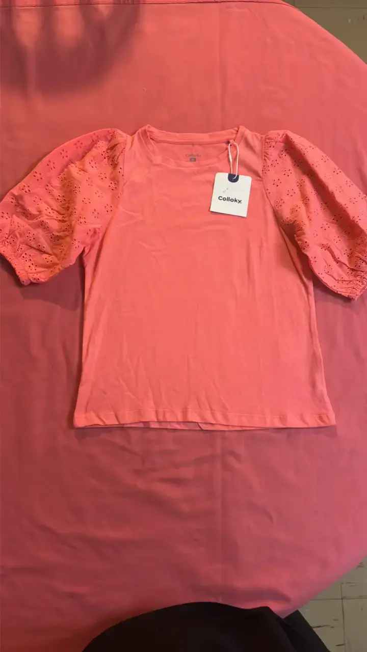 Polera manga corta coral para niña Colloky - 2