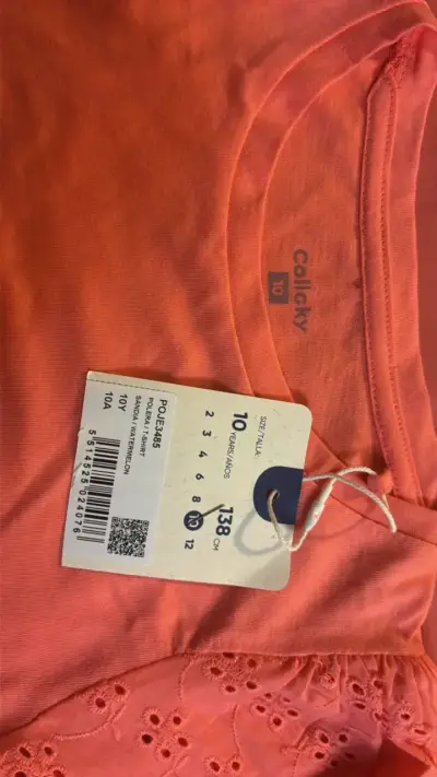 Polera manga corta coral para niña Colloky - miniatura 4