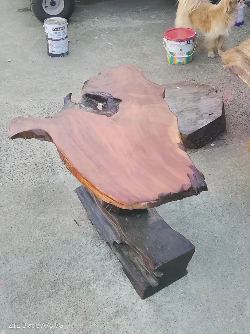 Mesa de Madera Rústica Artesanal - 10