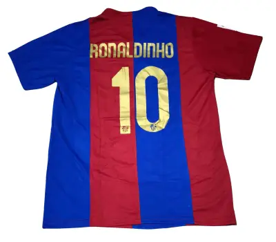 Camiseta FC Barcelona Ronaldinho 10 - miniatura 1