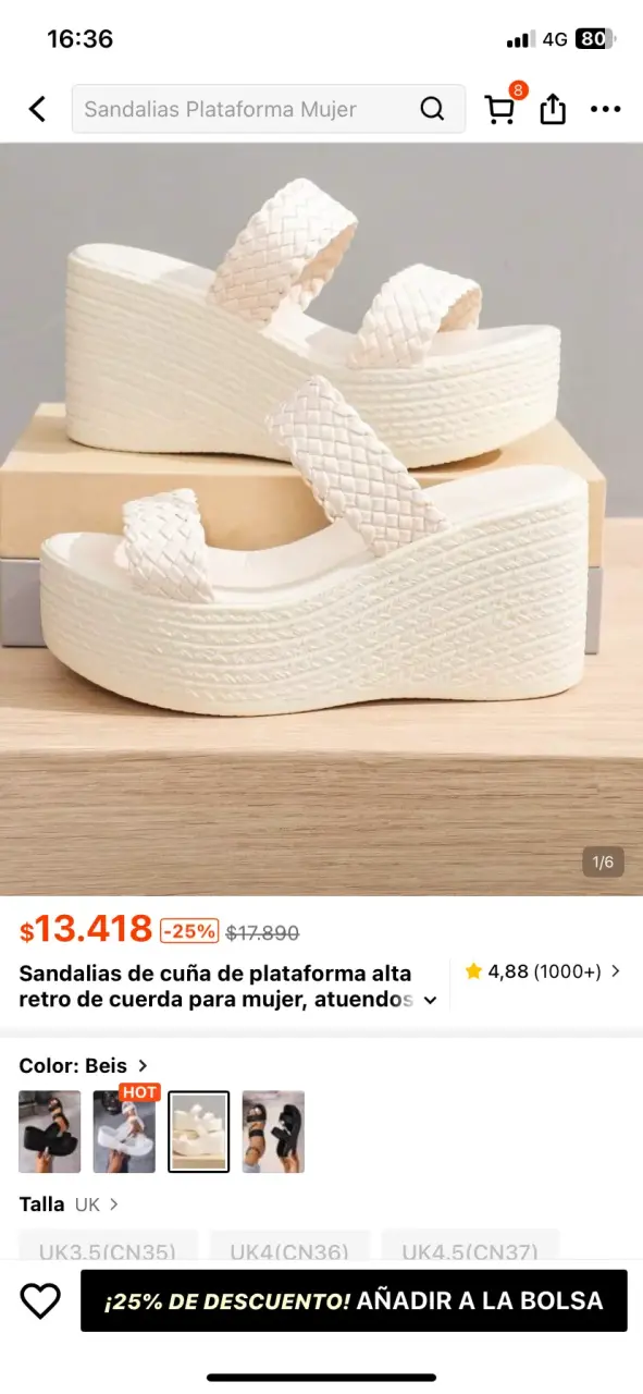 Sandalias de plataforma alta para mujer - 1