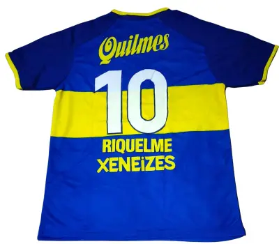 Camiseta Boca Juniors Riquelme 10 Azul y Amarillo - miniatura 1