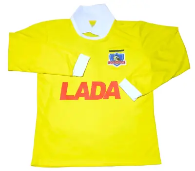 Camiseta amarilla de fútbol Colo-Colo retro - miniatura 2