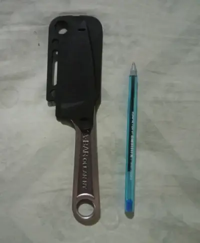 Cuchillo de acero forjado con funda, llave inglesa - miniatura 3