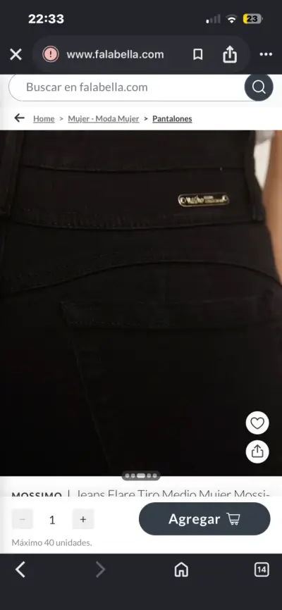 Jeans Flare Tiro Medio Mujer Negro Mossimo - miniatura 5
