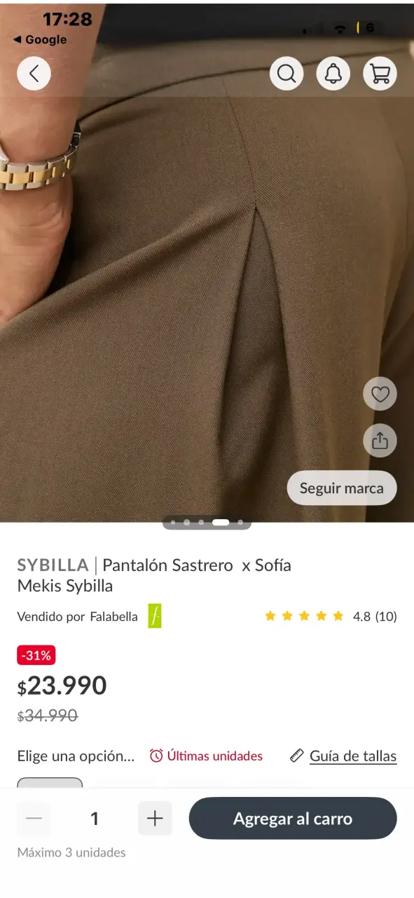 Pantalón sastre marrón Sybilla para mujer - 3