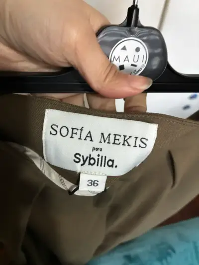 Pantalón sastre marrón Sybilla para mujer - miniatura 5