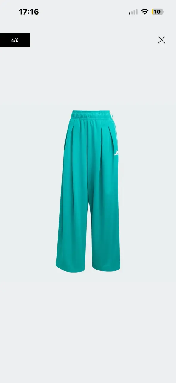 Pantalones deportivos anchos turquesa Adidas - 2