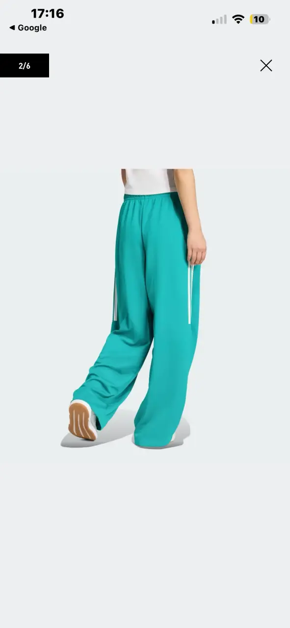 Pantalones deportivos anchos turquesa Adidas - 3