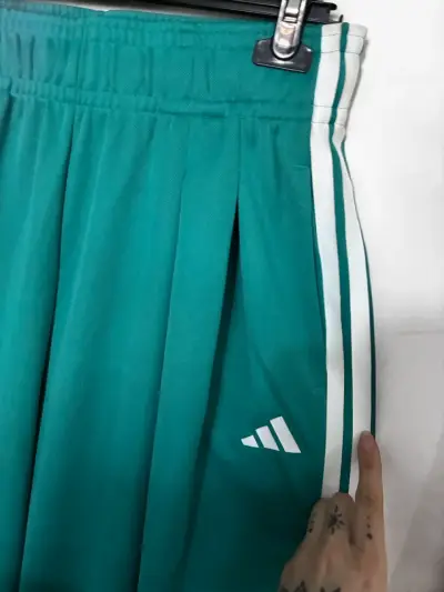 Pantalones deportivos anchos turquesa Adidas - miniatura 6
