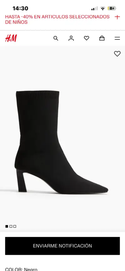 Botines negros de tacón H&M - miniatura 1
