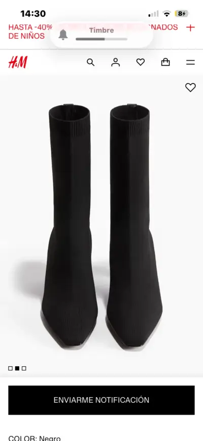 Botines negros de tacón H&M - miniatura 2