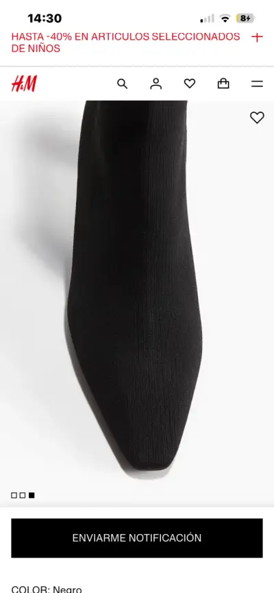 Botines negros de tacón H&M - miniatura 3