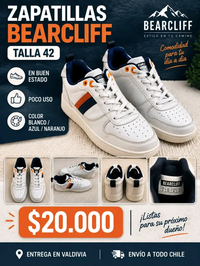 Zapatillas Bearcliff blancas talla 42 - 1
