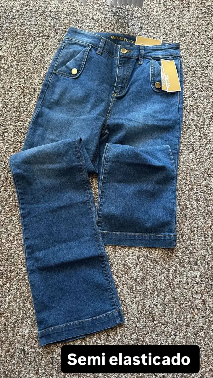 Jeans Michael Kors azul semi elásticos - 1