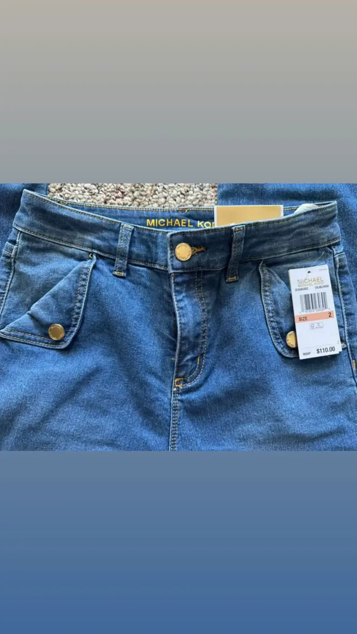Jeans Michael Kors azul semi elásticos - 2