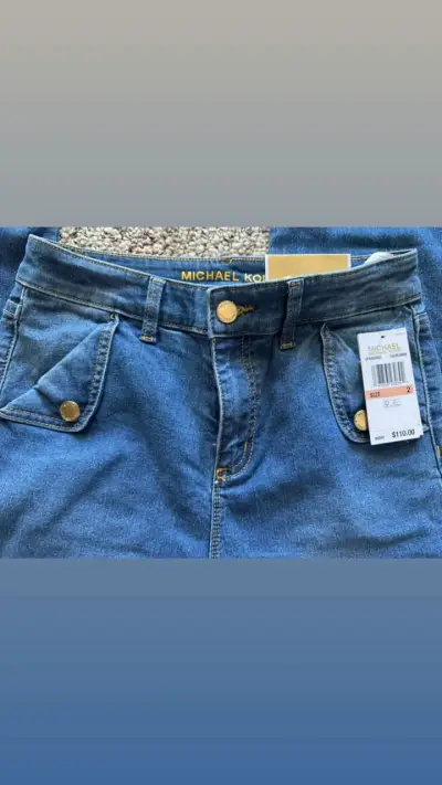 Jeans Michael Kors azul semi elásticos - miniatura 2