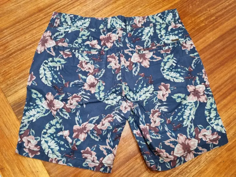 Shorts de hombre estampado floral azul - 3