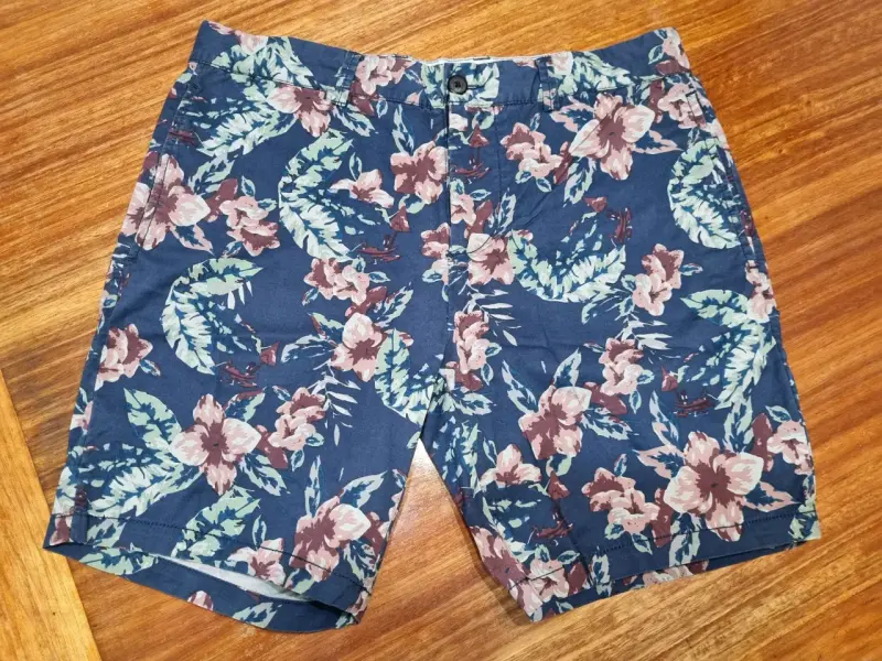 Shorts de hombre estampado floral azul - 1