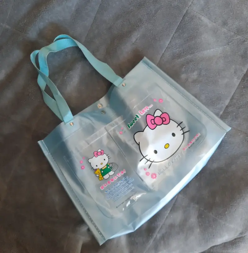 Bolso tote transparente Hello Kitty azul - 1