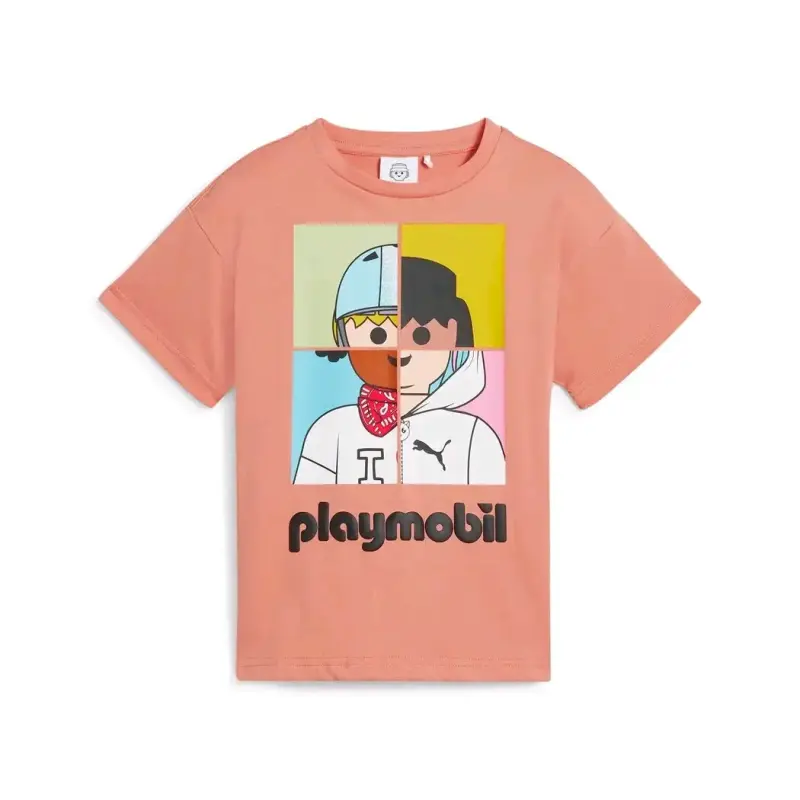 Polera infantil Puma Playmobil color salmón - 1
