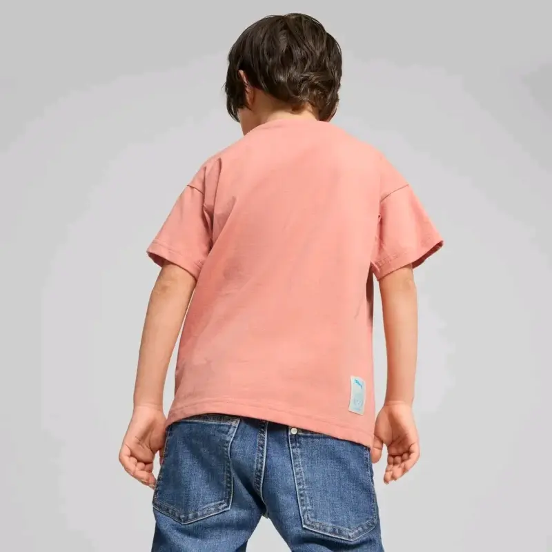 Polera infantil Puma Playmobil color salmón - 2