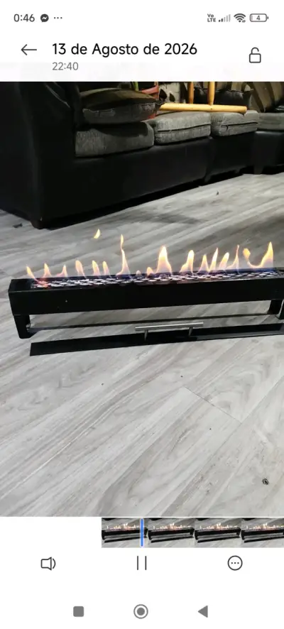 Chimenea de bioetanol moderna para interiores - miniatura 2