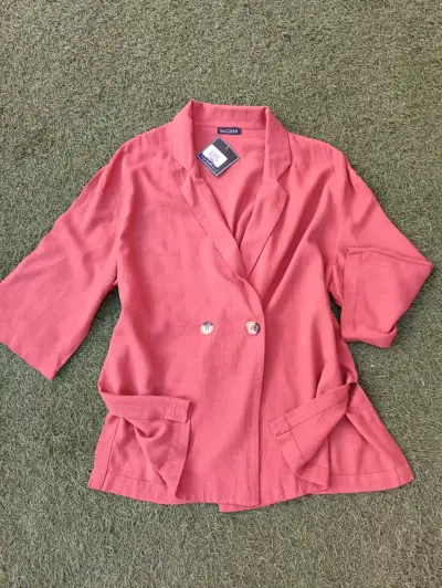 Blazer de lino color terracota Matthew - miniatura 6