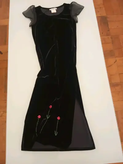 Vestido Terciopelo Jonathan Martin Vintage 90s - miniatura 1