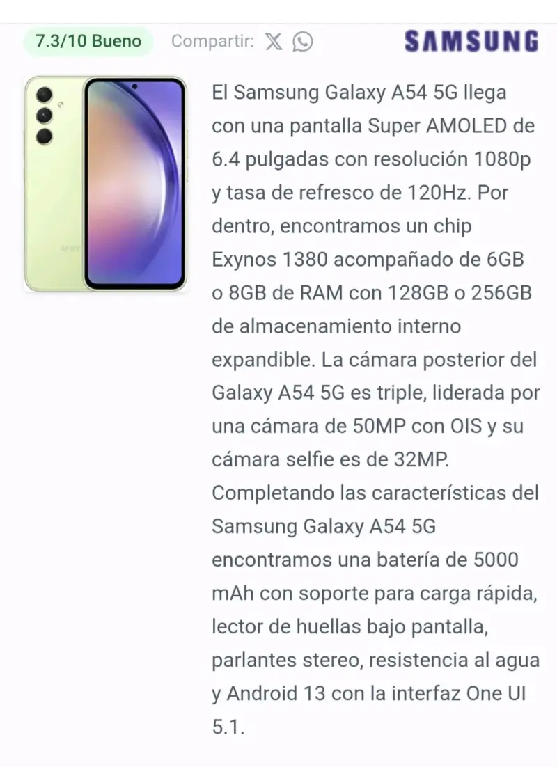 Samsung Galaxy A54 5G con funda roja - 3