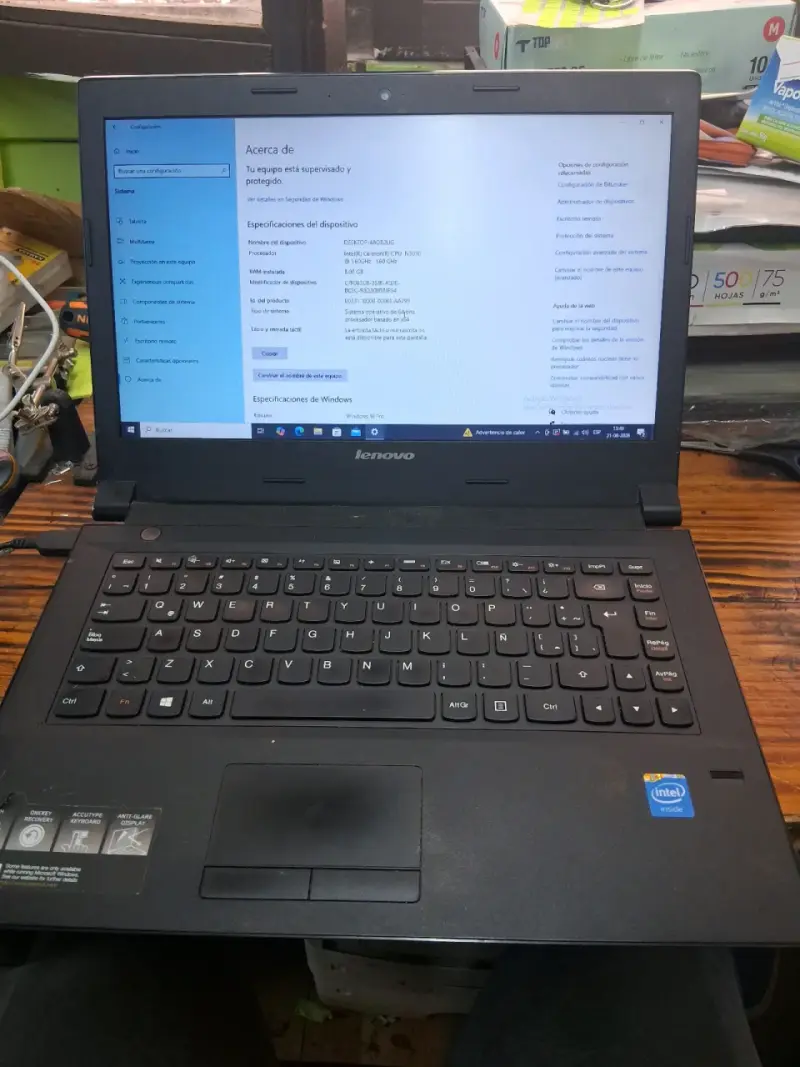 Laptop Lenovo Intel inside 8GB RAM - 1