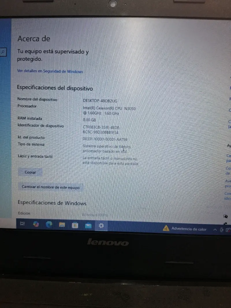 Laptop Lenovo Intel inside 8GB RAM - 5