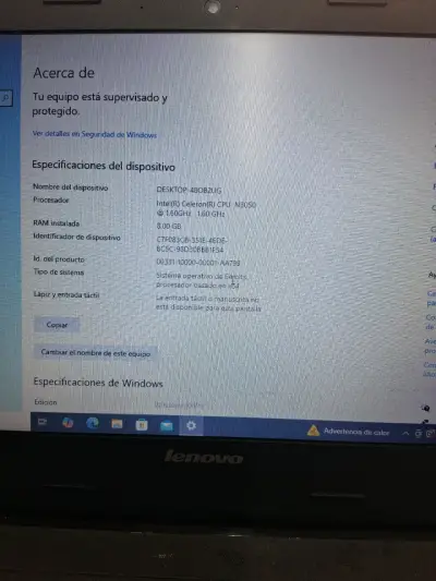 Laptop Lenovo Intel inside 8GB RAM - miniatura 5