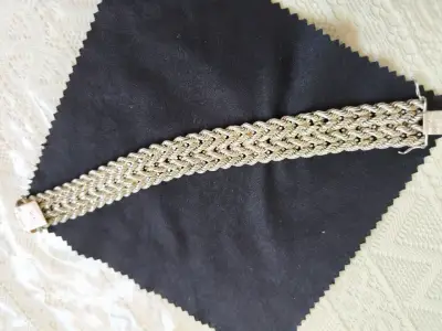Pulsera de plata tejida artesanal - miniatura 3