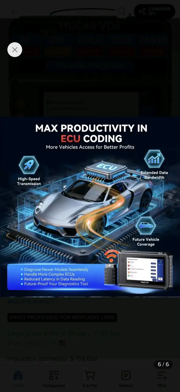 Escáner Automotriz Profesional Mucar VO6 - 2