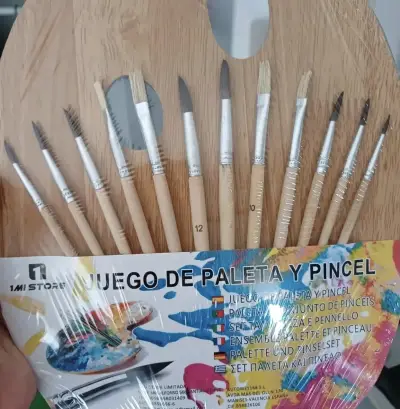 Set de Paleta y Pinceles para Pintura - miniatura 1