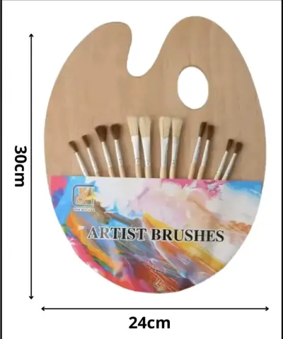 Set de Paleta y Pinceles para Pintura - miniatura 2