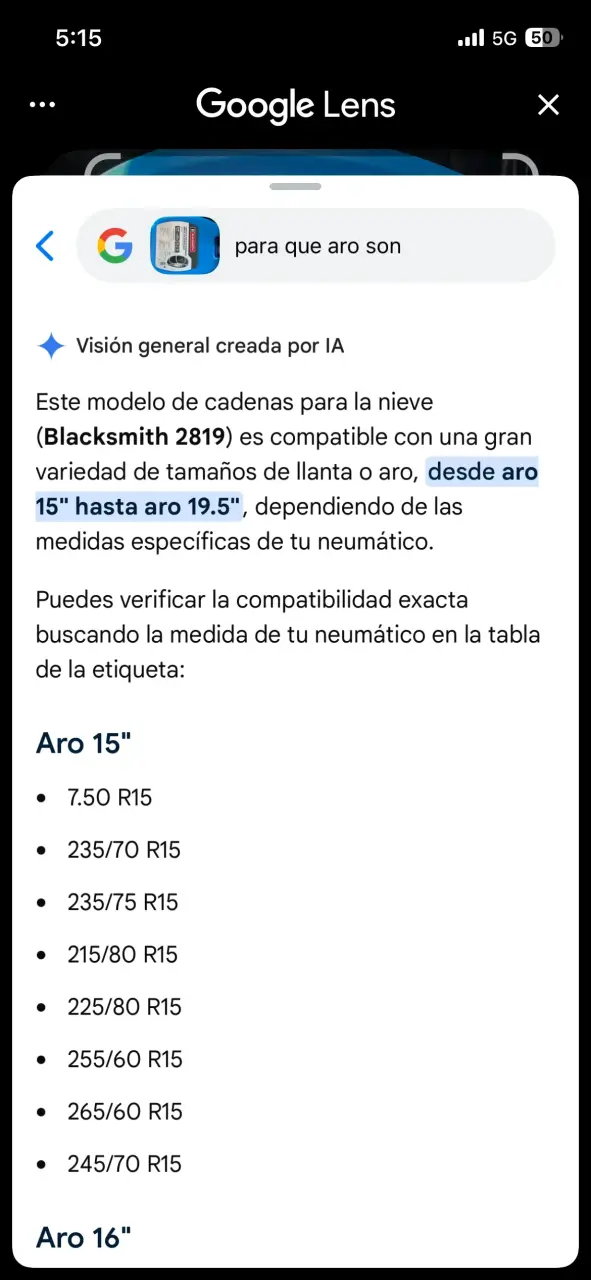 Cadenas de Nieve Blacksmith 2819 para Neumáticos - 3