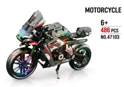Motocicleta de bloques de construcción 486 piezas - miniatura 1