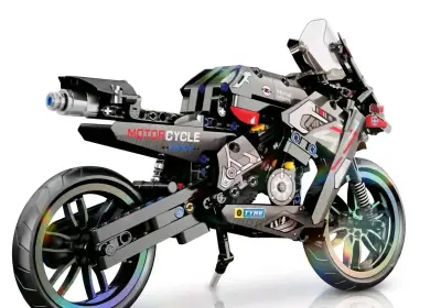 Motocicleta de bloques de construcción 486 piezas - miniatura 3