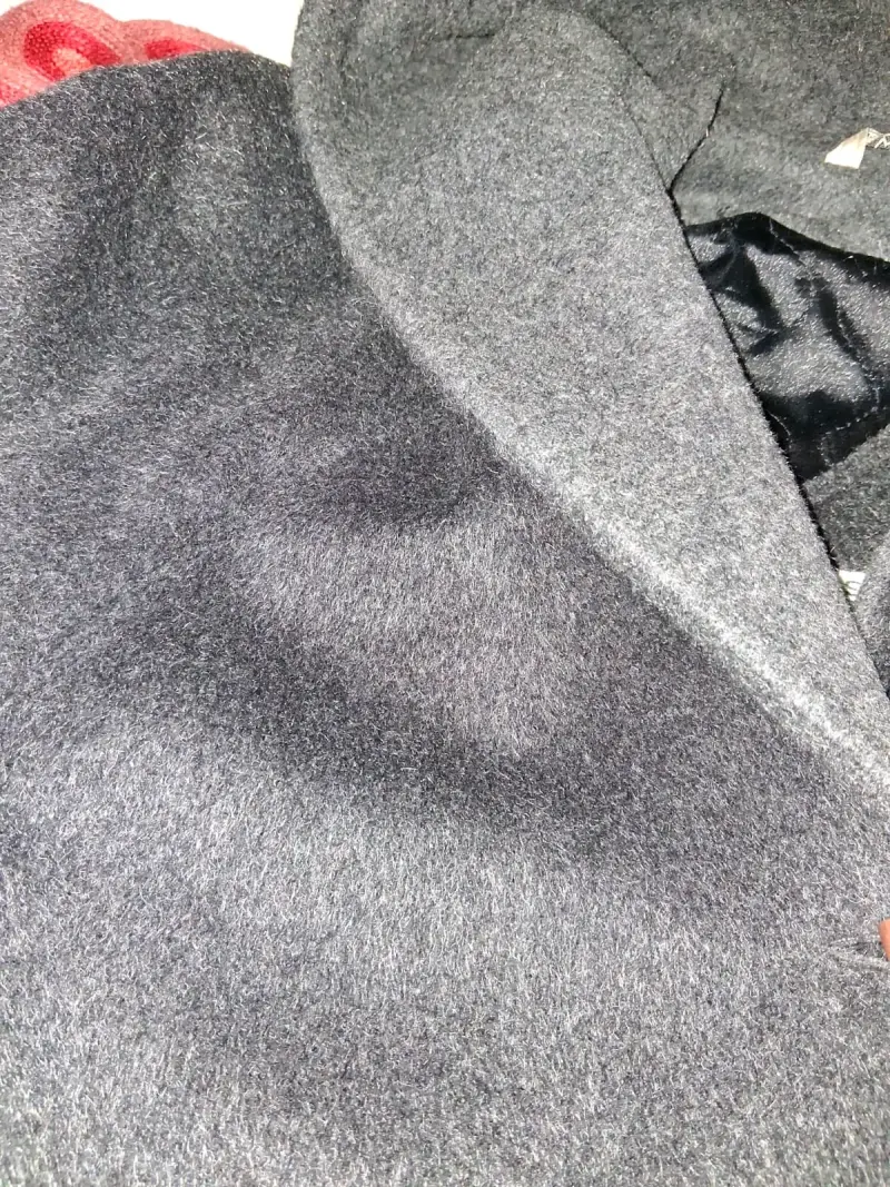 Abrigo de Lana Gris con Capucha para Mujer - 2