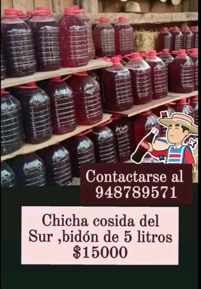 Chicha cosida del Sur en bidón de 5 litros