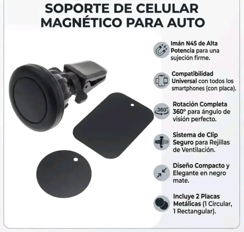 Soporte magnético para celular de auto alternativo - 3
