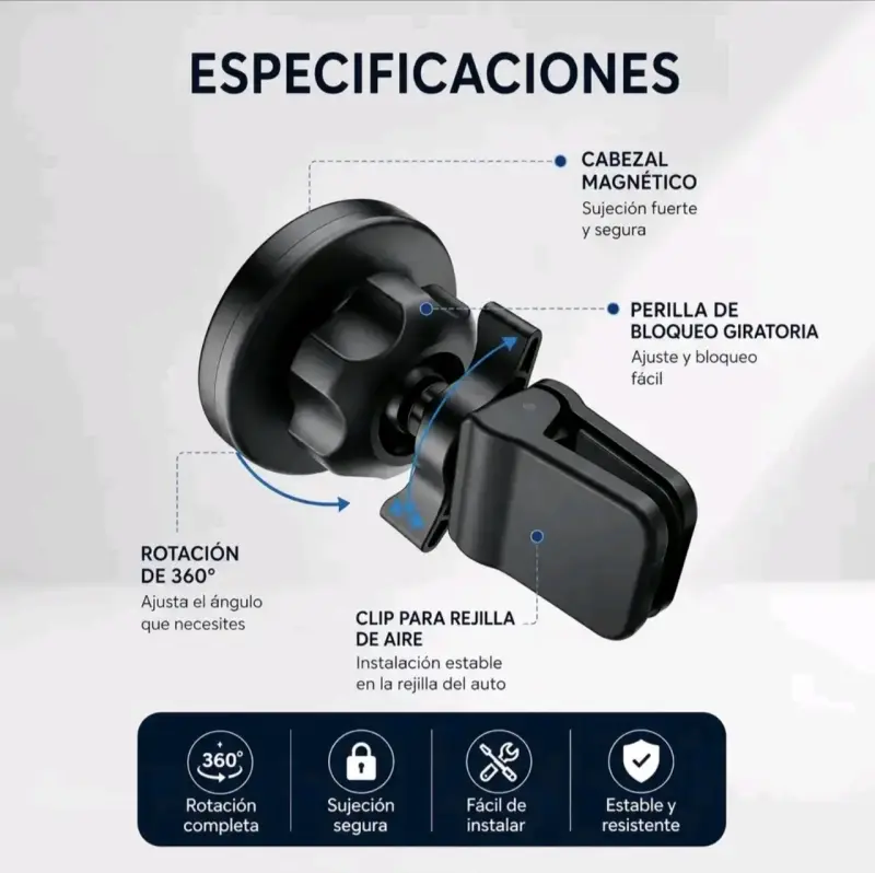 Soporte magnético para celular de auto alternativo - 4