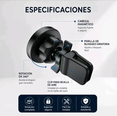 Soporte magnético para celular de auto alternativo - miniatura 4