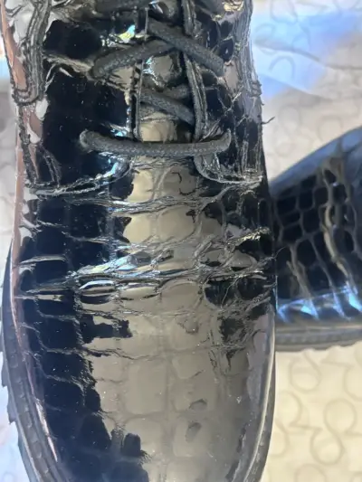 Botines de charol negro Aretha talla 39 - miniatura 1