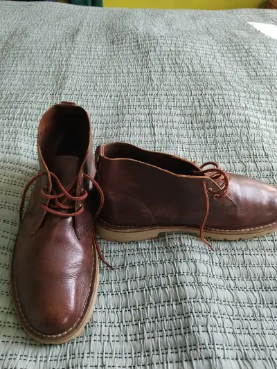 Botines de cuero marrón para hombre talla 47 - miniatura 1