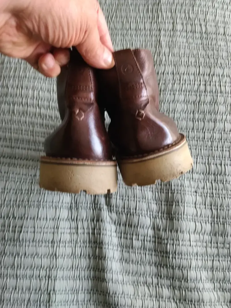 Botines de cuero marrón para hombre talla 47 - 6
