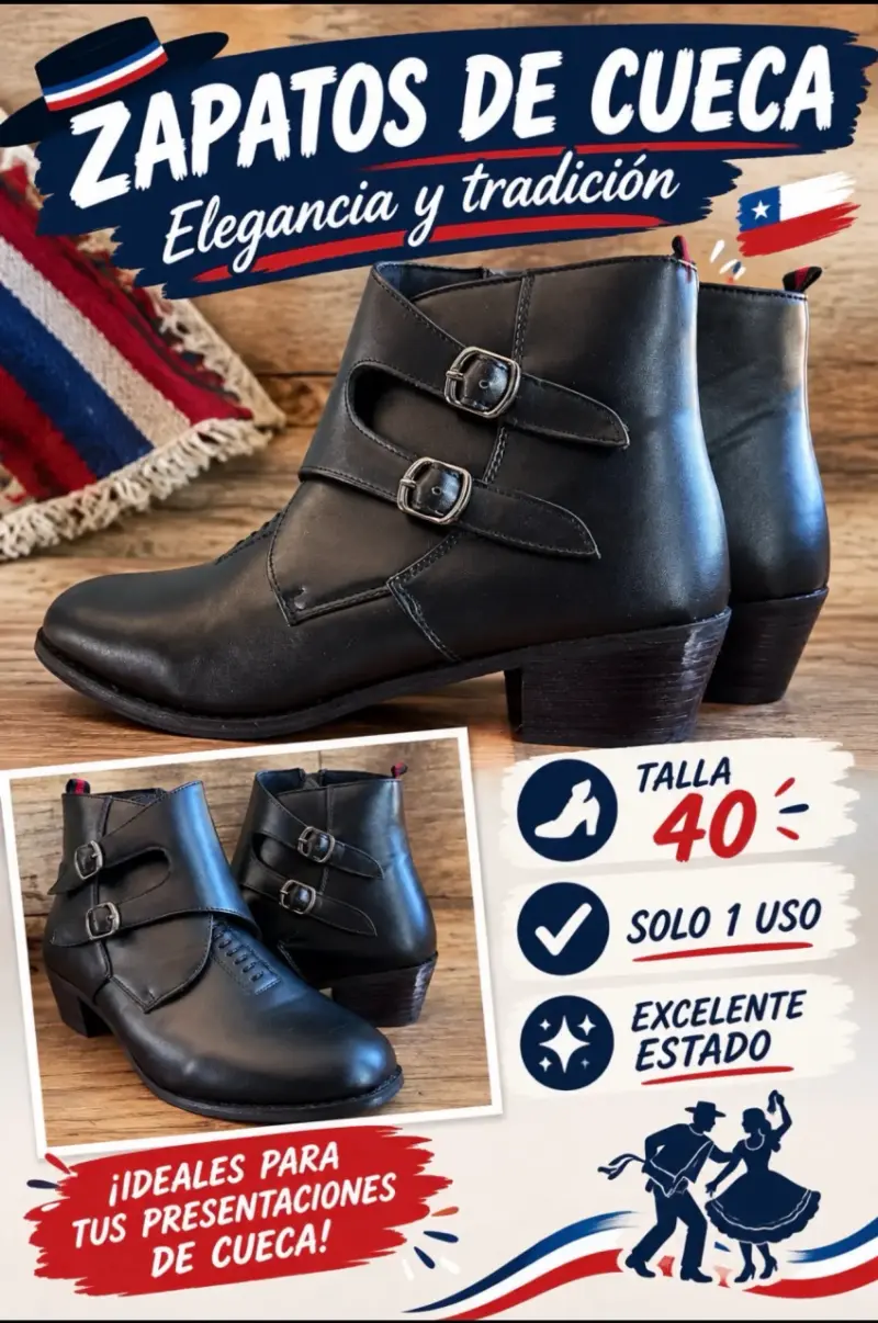 Zapatos de cueca talla 40 en excelente estado
