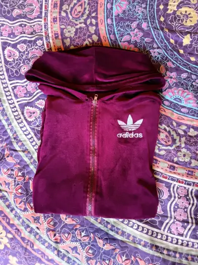 Polerón morado con capucha Adidas Originals - miniatura 1